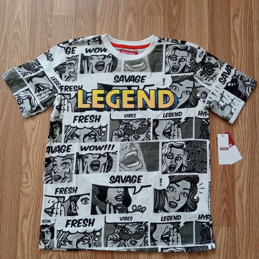 Men's Comic Themed Shirt Size S